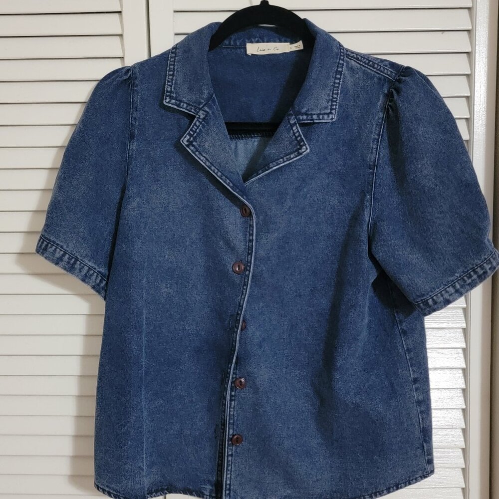 (Sold on )Inherit  Denim Button Top